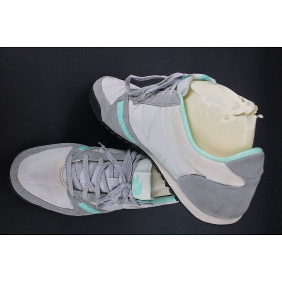 The NORTH FACE Women’s 8.5 Dipsea 78 Racer Shoes Sneakers Gray & Green - Picture 1 of 11